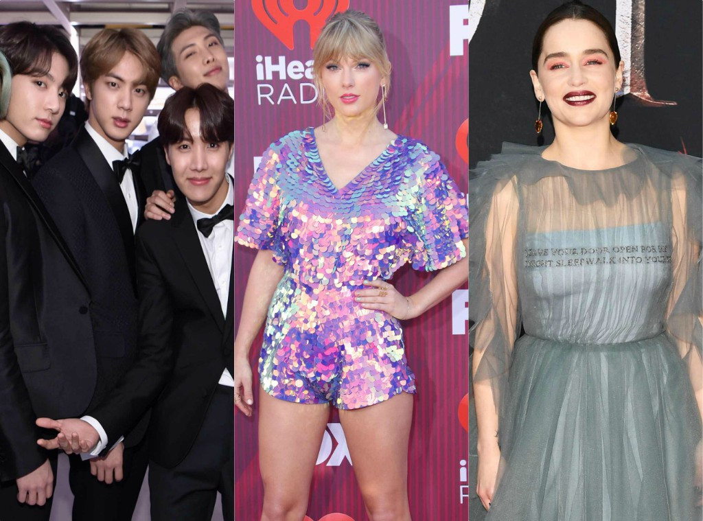 BTS, Emilia Clarke, Taylor Swift BTS, Emilia Clarke, Taylor Swift